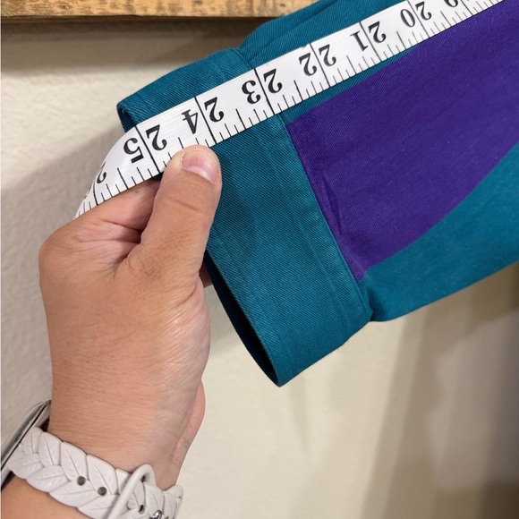 Alexander Julian Men's Vibrant Purple and Teal Shirt - Picture 5 of 7